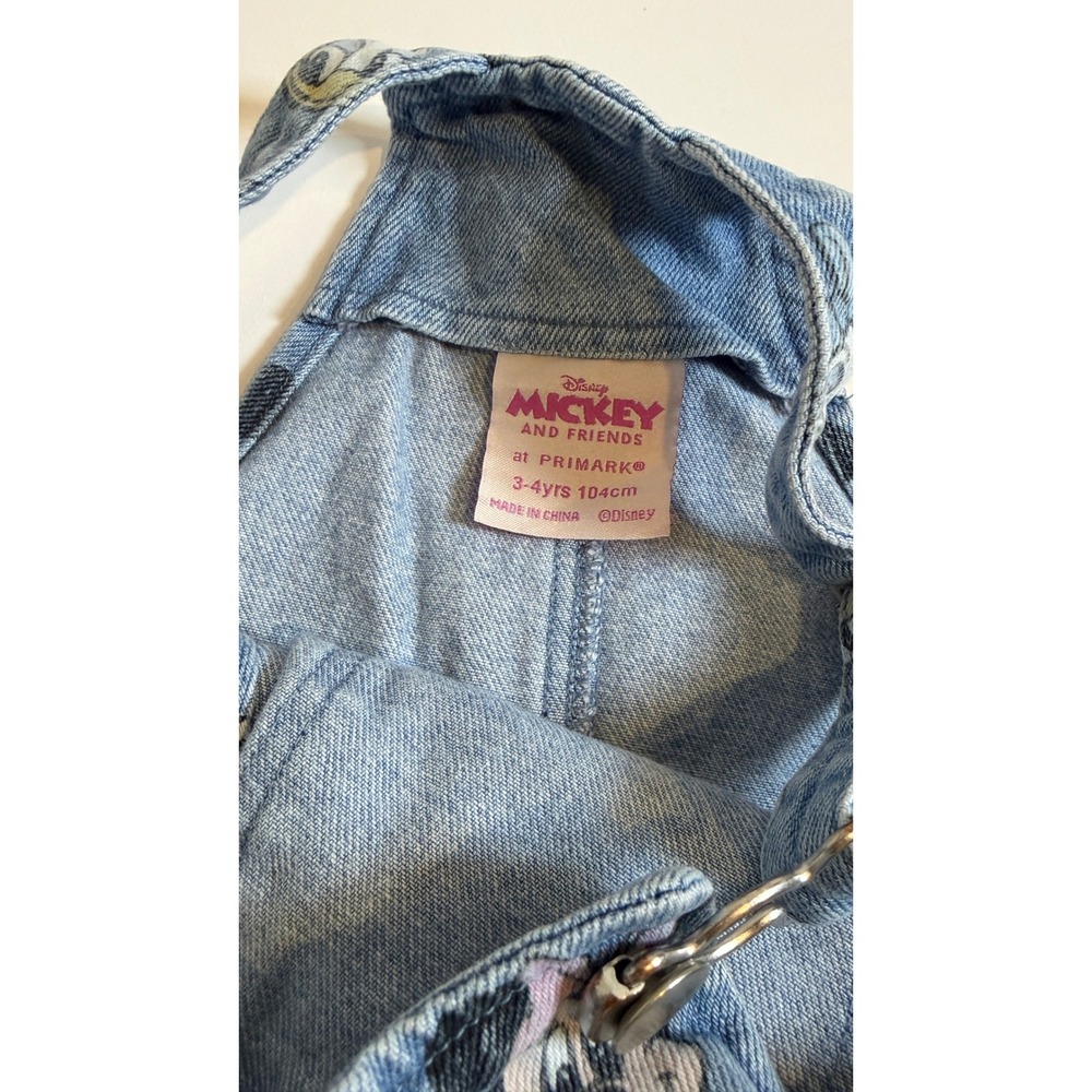 Disney Primark Girls Minnie Mouse Daisy Duck Denim Shortalls Overalls 3-4Y - Picture 11 of 12